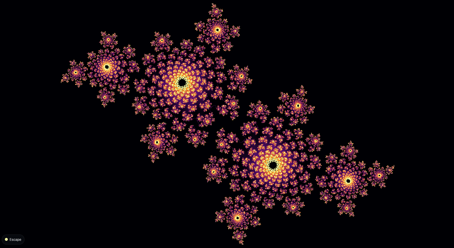 Julia-set fractal - emergence-lab simulation